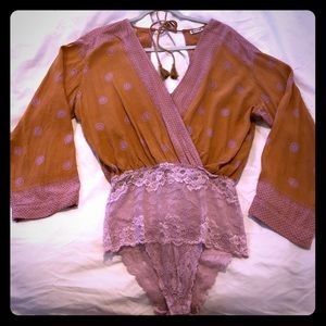 Free People lace bodysuit